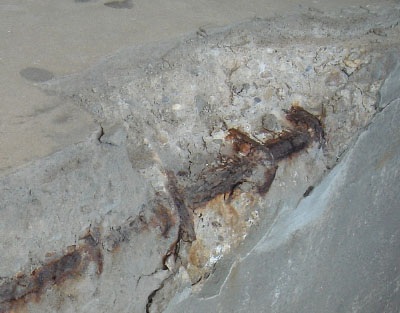 Corrosion d’une armature de béton